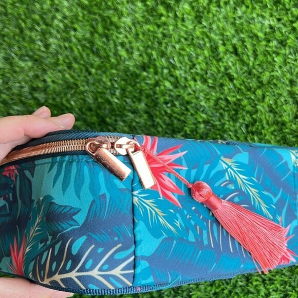 DIRTY WORKS Tropical Print Makeup Cosmetics Case Toiletry Bag Storage Travel - Picture 5 of 10